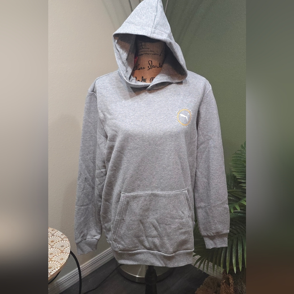 Puma Worldwide Hoodie Men Medium Gray Heather Size M